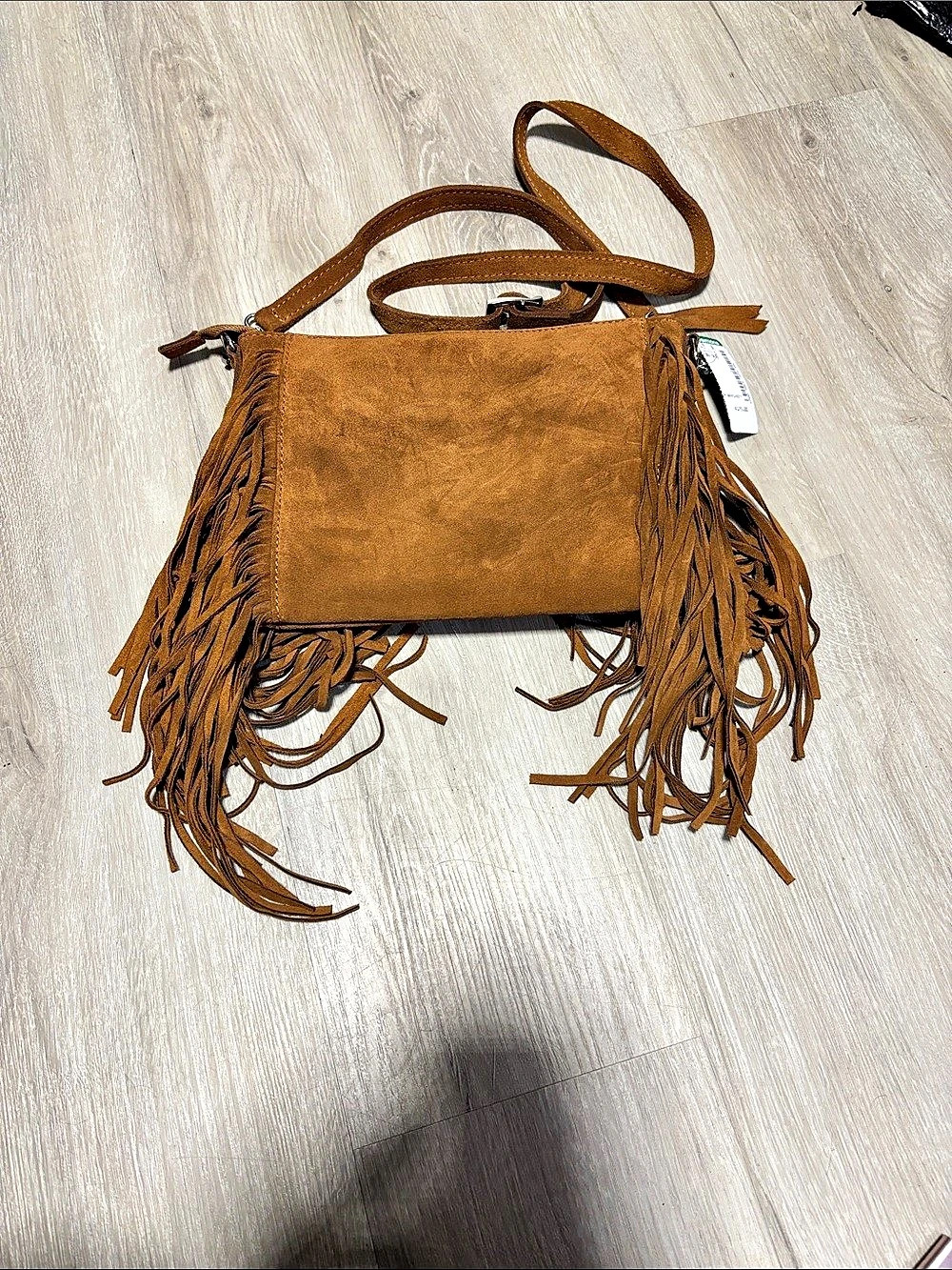 Simonis Fringe Shoulder Bag in Brown NWT